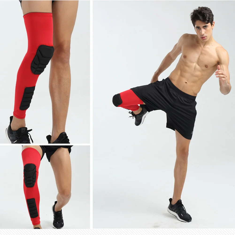 Crashproof баскетбольная ножка колено с длинным рукавом для спортзала ноги взрослый коврик протектор снаряжение