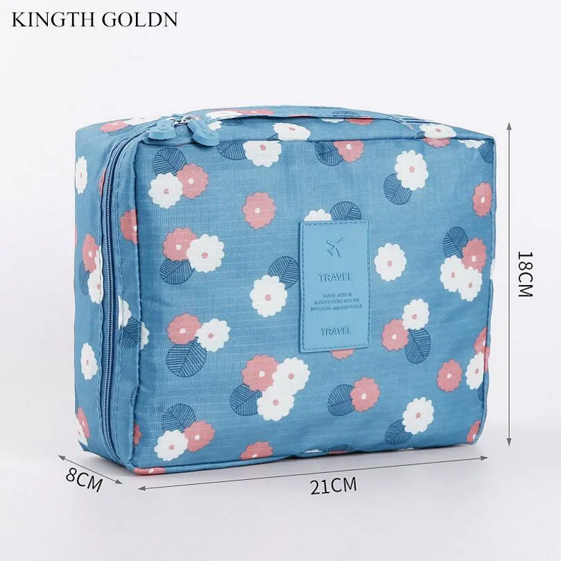 

KINGTH GOLDN Women Waterproof Storage Bag Travel Cosmetic Bag Organization Beautys Make up Ladies Wash Bags Handbag Accessories