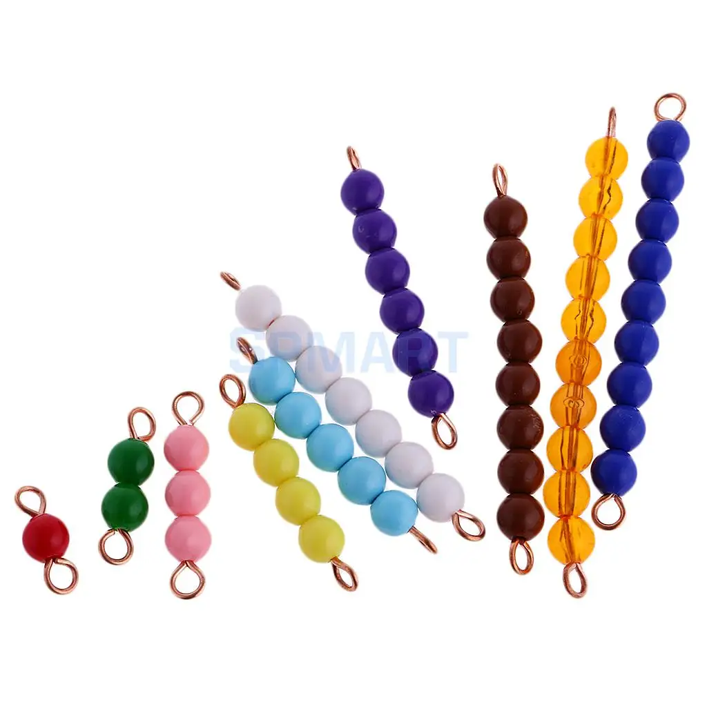 Montessori Numbers Beads Bars Kids Learn Math Early Learning Educational Intelligence Development Toy Xmas Gift
