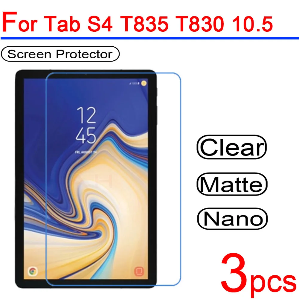 

3pcs Ultra Clear Soft LCD Screen Protector Guard Cover for Samsung Galaxy Tab S4 SM-T835 T830 10.5 Tablet Protective Film