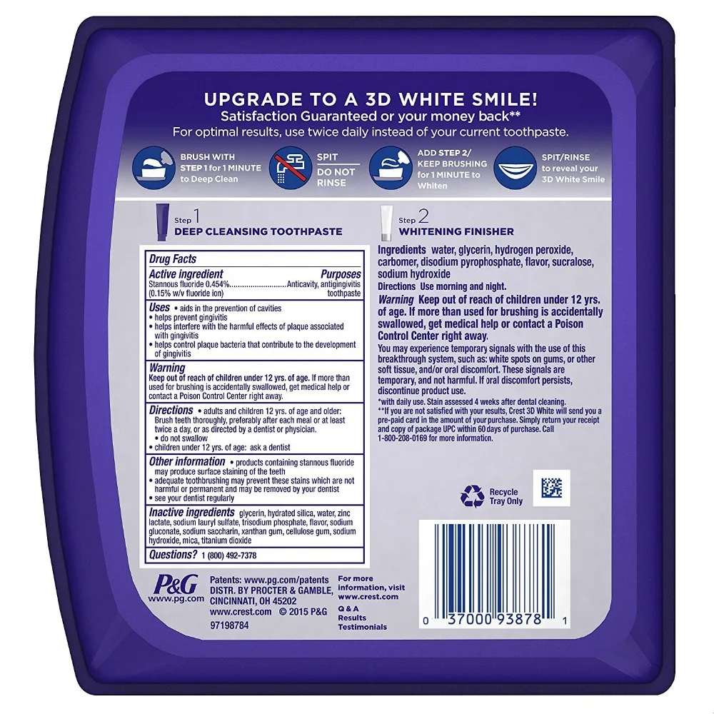 Crest 3d White Brilliance Daily Cleansing Toothpaste And Whitening Gel System 6 3 Oz Free Shipping