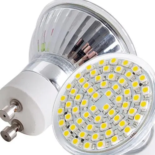6xgu10 SMD3528 60 светодиодов 220 В-240 В gu 10 Точечный светильник светодиодный потолочный