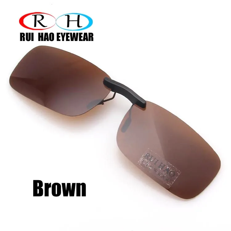 Поляризованные солнцезащитные очки на застежке, Модные цветные очки Rui Hao, фирменный супер светильник, солнцезащитные очки на застежке, солнцезащитные очки - Цвет линз: Brown