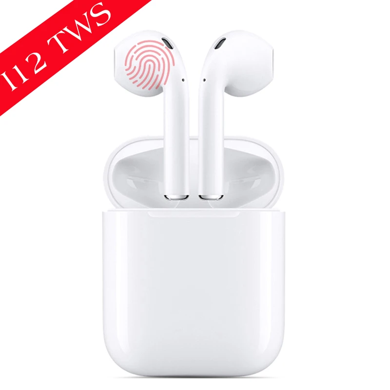 

Original i12 TWS Wireless Earphone Bluetooth Earphones Touch Control & 3D Stereo Earbuds for iPhone xs Samsung All Compatible