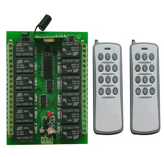 DC 12V 24V 10A 12 CH 12CH RF беспроводной переключатель системы дистанционного управления