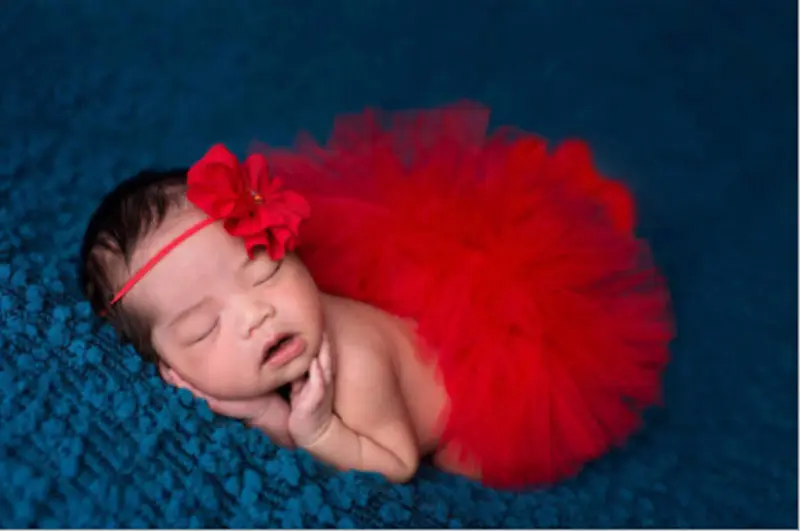 Фатиновая юбка-пачка для новорожденных девочек от 0 до 24 месяцев повязка на голову, реквизит для фотосессии, комплект одежды из 2 предметов однотонное кружевное бальное платье - Цвет: 1
