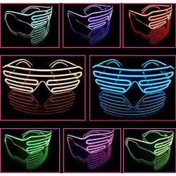 Одноцветные жалюзи режим вспышки очки на Хэллоуин светящееся освещение цвет ful светящиеся очки для диджея классический карнавал Танец Бар