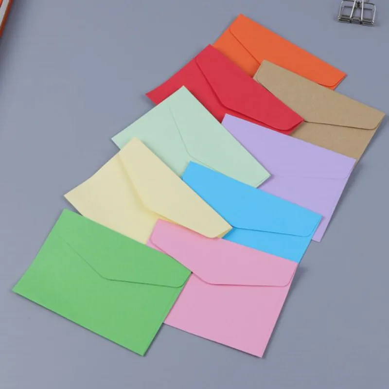 

200Pcs/lot Vintage Paper Mini Envelopes Color Paper Envelope Wedding Invitation Envelopes Card