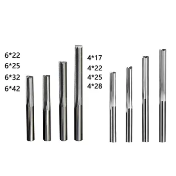 

6mm/4mm Shank Two Flutes Straight Router Bits for Wood CNC Straight Engraving Cutters End Mill Tools Milling Cutter