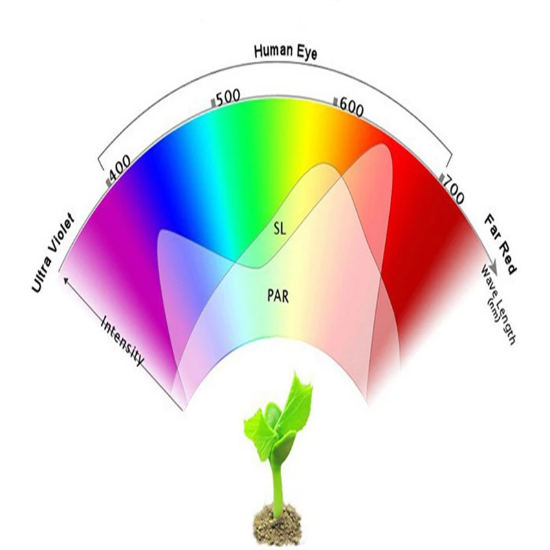 Levou Crescer Luzes de plantas Wavecomprimento : 400-840nm