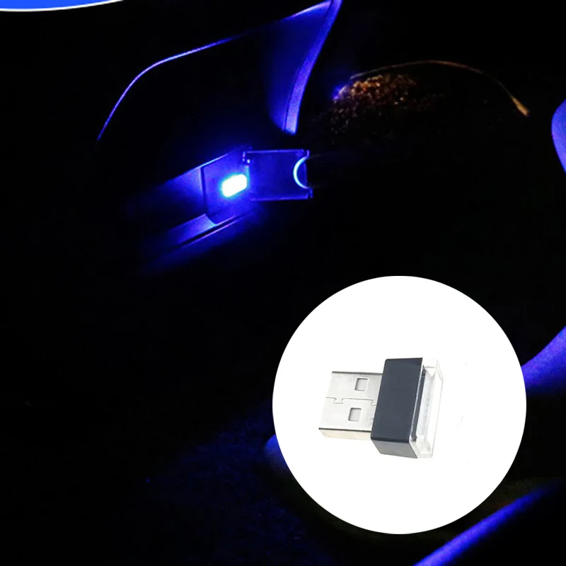 Автомобильный Универсальный USB светодиодный декоративный светильник