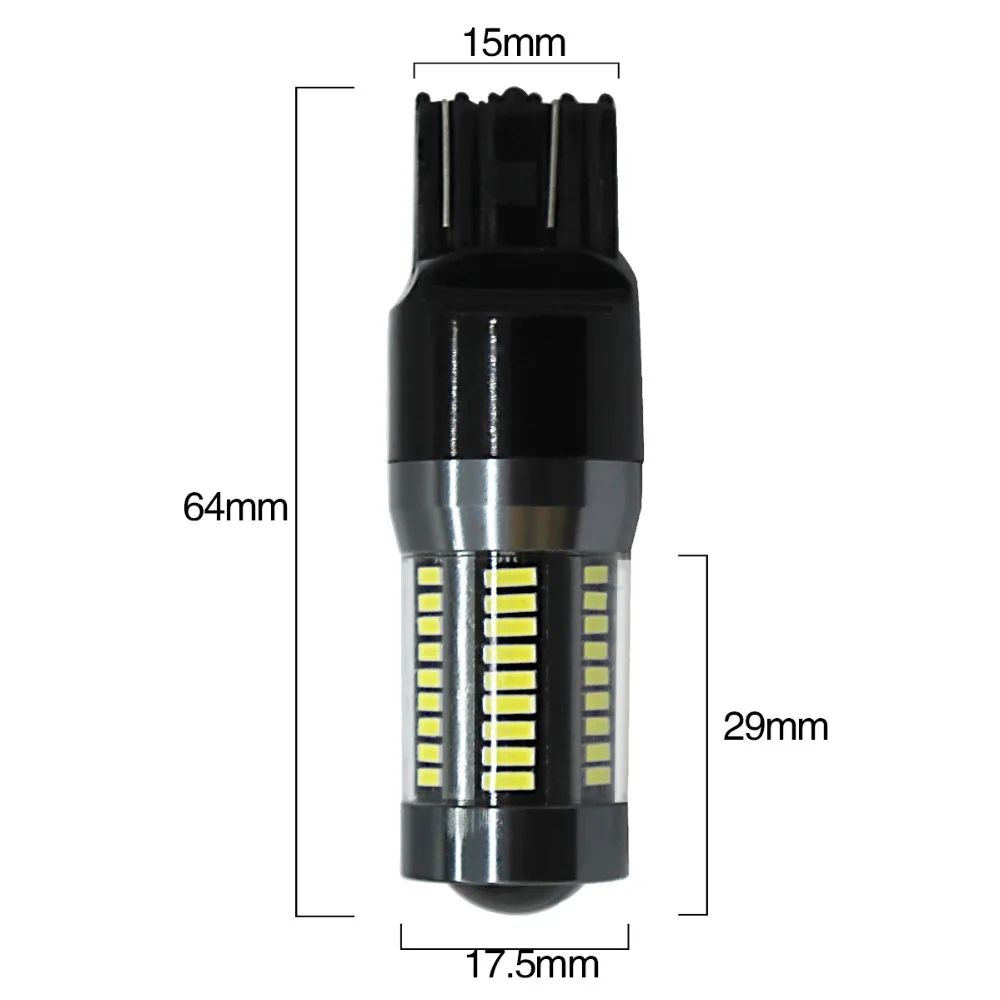 Современный Автомобильная фара DRL 66 W 4014 66SMD Противотуманные фары H7 T20 7440 7443 1156 1157 7000LM белого и красного цветов хода Включите одиночные огни