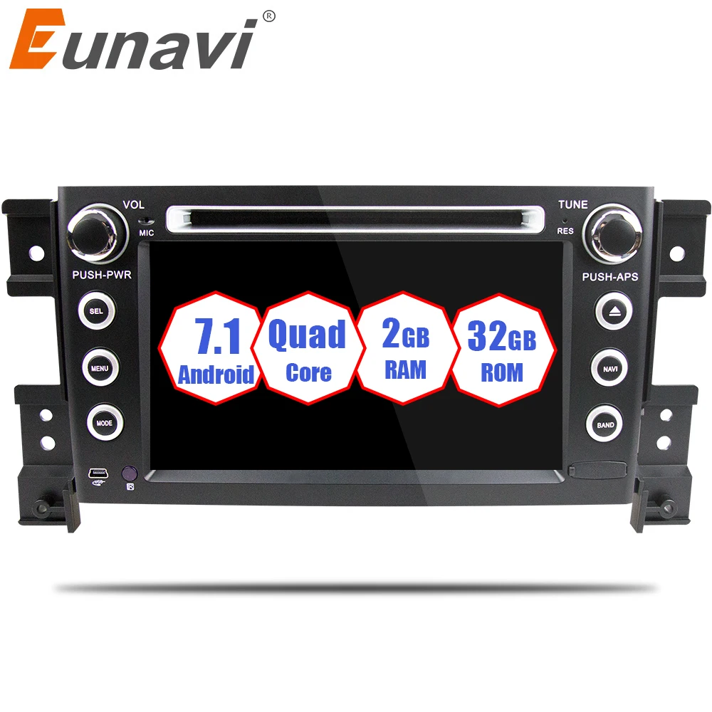 

Eunavi 2 din android 7.1 car DVD player for Suzuki grand vitara car radio stereo gps with steering wheel camera DVR Map IN DASH
