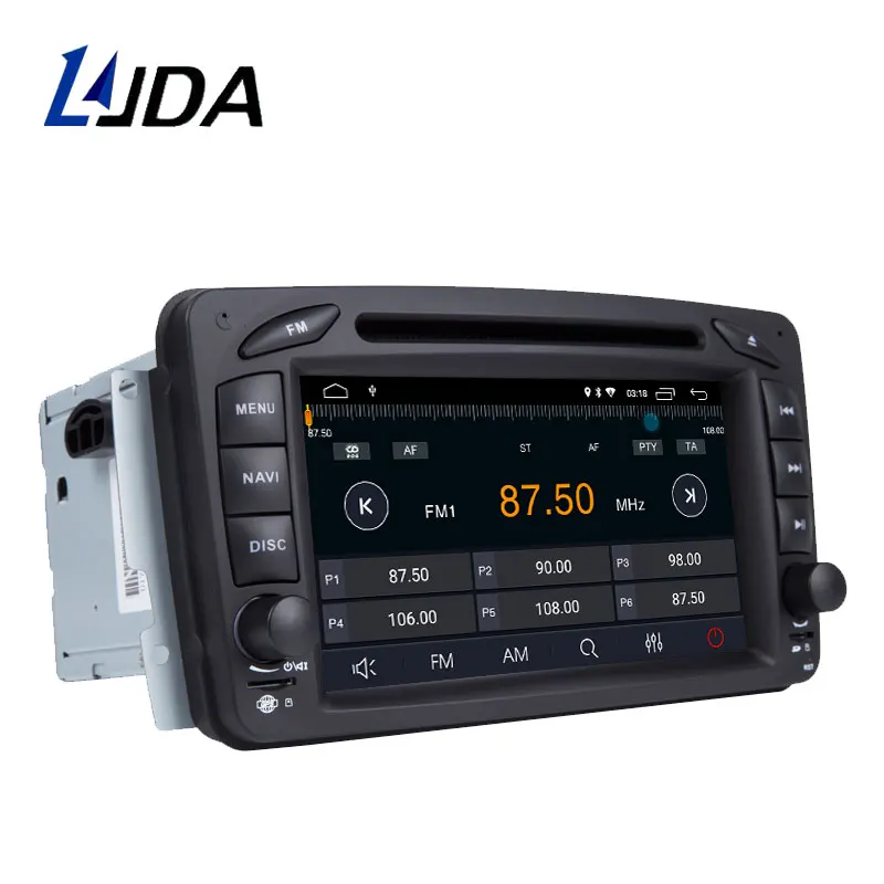 Perfect LJDA 2 Din Android 9.0 Car Radio For Mercedes Benz CLK W209 W203 W208 W463 Vaneo Car Multimedia Stereo Auto Audio GPS DVD IPS 3
