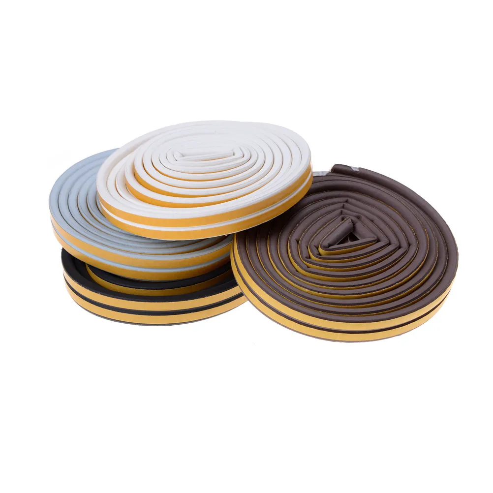 

5Meter D Type Self Adhesive Doors and for Windows Foam Seal Strip Soundproofing Collision Avoidance Rubber Seal Collision