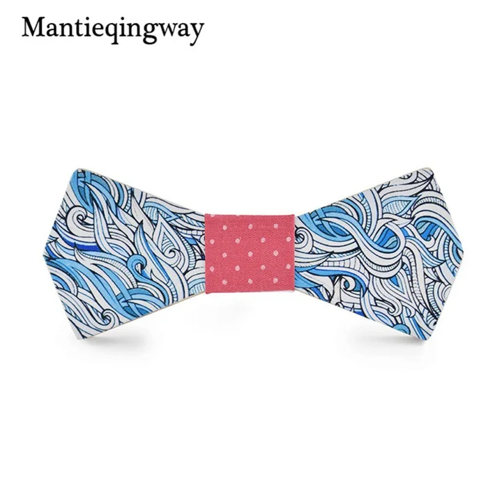 Mantieqingway деревянный галстук-бабочка для свадебной вечеринки Галстуки полосатая деревянная бабочка+ платок+ брошь+ Запонки Наборы для мужчин - Цвет: HX092050