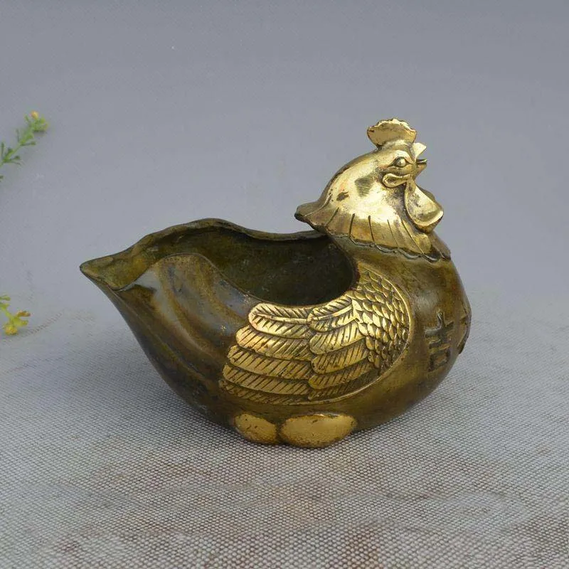

Chinese The Bronze Gilt Cock Pen Wash Wash Brush Brushes Statue