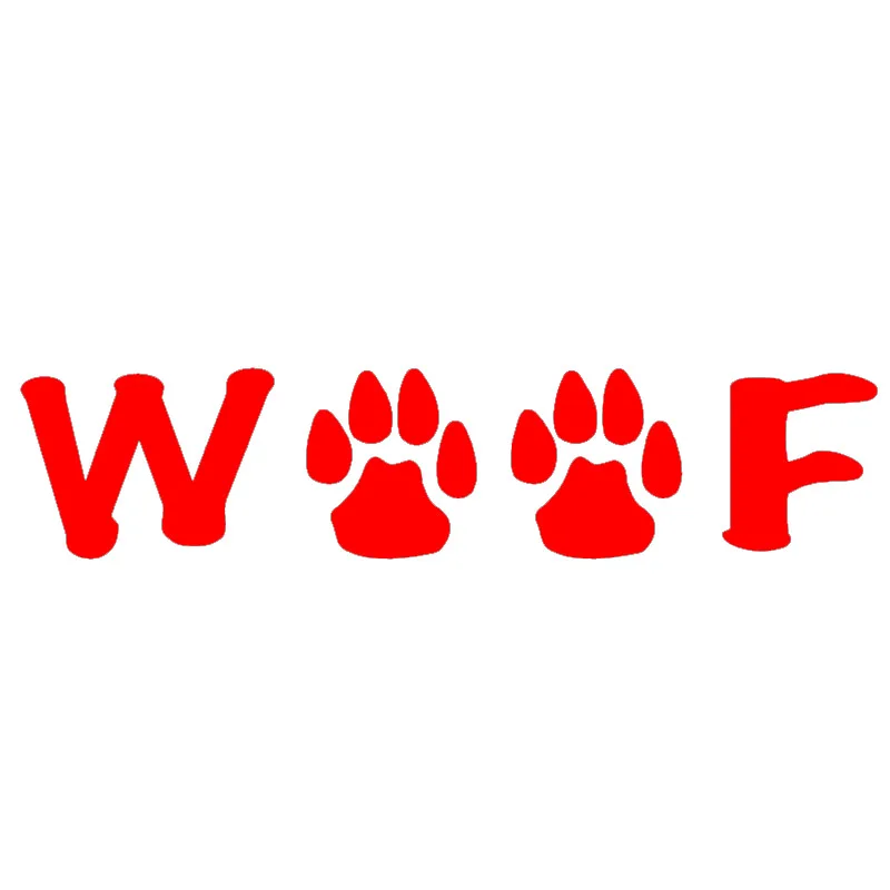 

Woof Cute Dog Pattern Paw Art Graphics Car Sticker for Truck Window Bumper Door Laptop Kayak Motorcycles Vinyl Decal Christmas