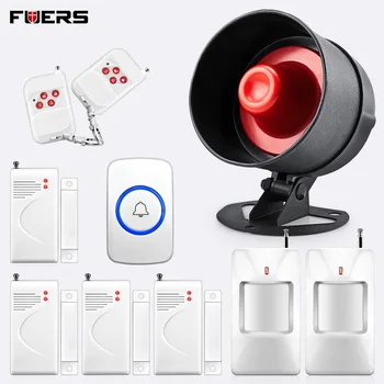 

Fuers Cheap 120dB Wireless Burglar Alarm System Local Siren Speaker Home Security Alarm Motion Detector Door Sensor Button Kit