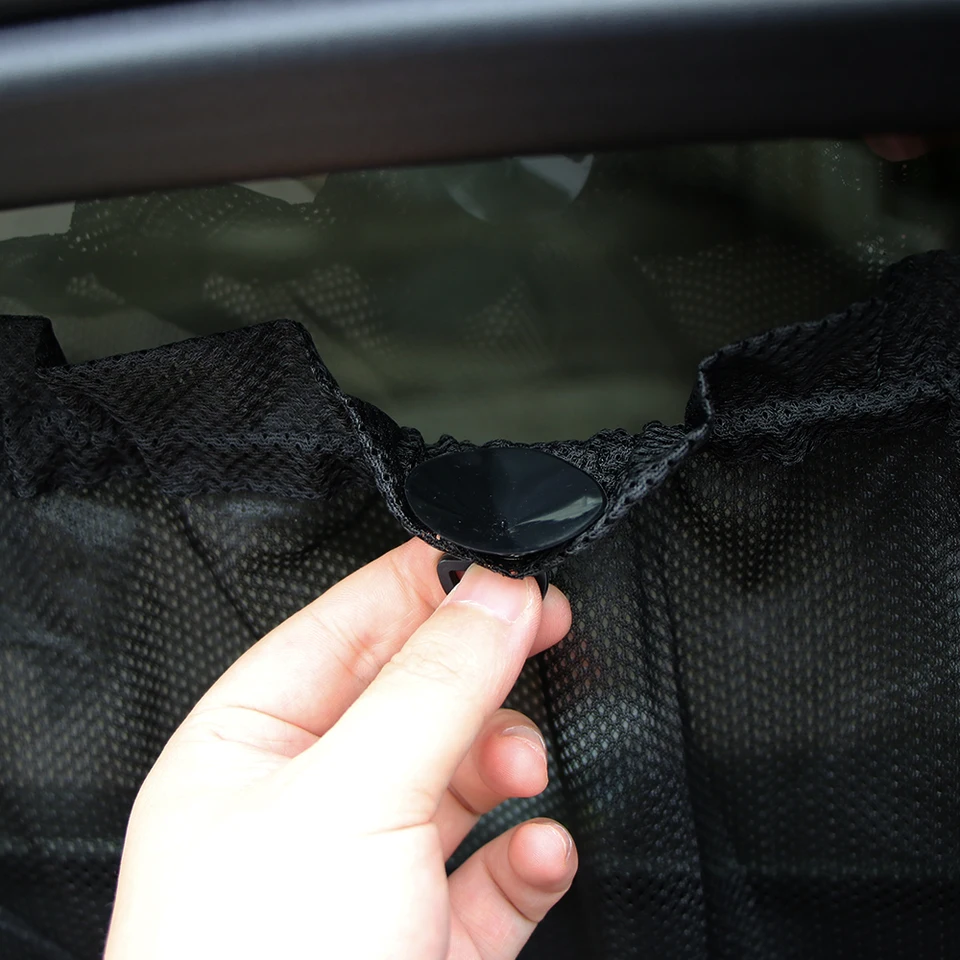 Auto Curtain Magnetic Sunshade 1 Pair Black Car Side Window