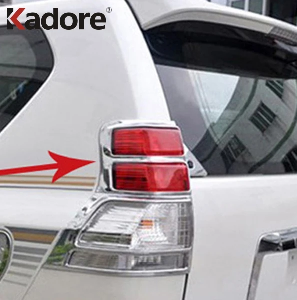 

For Toyota Land Cruiser Prado FJ150 2010 2011 2012 2013 Rear Tail Light ABS Chrome Cover Trim Taillight Protector Accessories