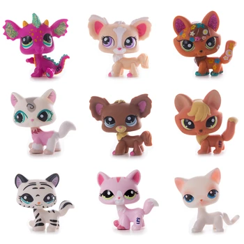 

Original Lps Pet Shop Toy Rare Shorthair Cat Pink Unicorn Fox Big EarShining Lps Toy Action figure Standing Classic Gift Cosplay