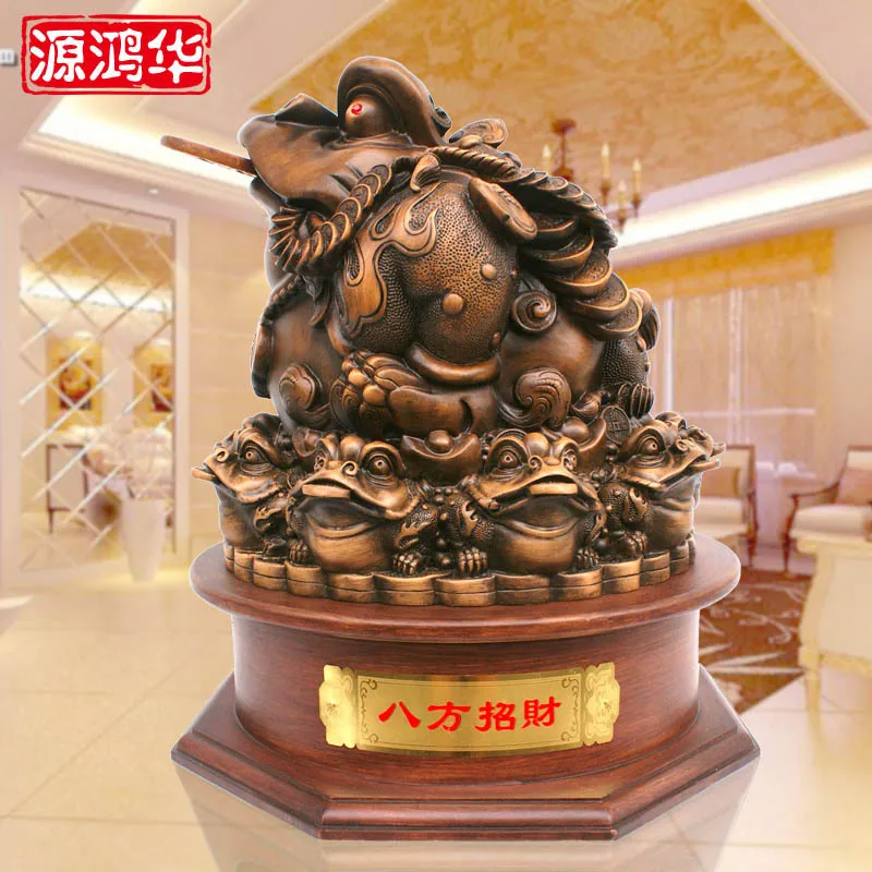 home decoration accessories arge eight party lucky toad ornaments enrichment ornaments resin handicraft gift ornament