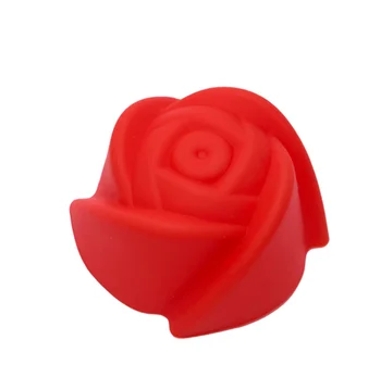 

7pcs silicone bakeware tools c ake mould jelly pudding 7cm rose cupc ake molds chocolate moulds CDSM-205