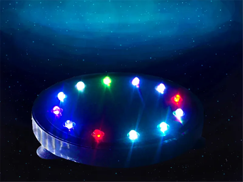 Seven color aquarium lights LED diving lights fish tank lights gas disk