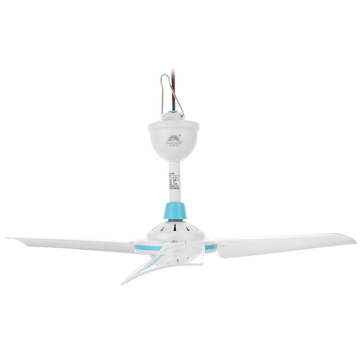 

DC6W 12V 3 Leaves Silent Mini Ceiling Fan Portable for Household Travel Dorm Student Sleep Soft Hanging Fan