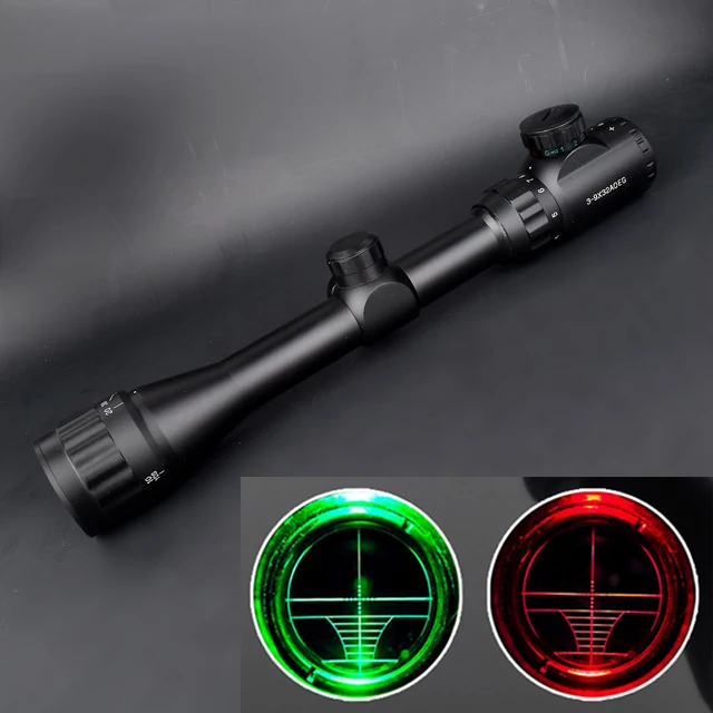 

3-9x32AOEG Outdoor Adjustable Tactical Riflescope Reticle Optical Sight Scope Green Red Dot Illuminated Telescope For Hunting