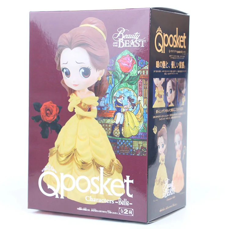 Q Posket принцесса кукла русалка Tinkerbell чудо-женщина Харли Куинн QPosket персонажи фигурка модель девушка игрушки подарки - Цвет: belle box