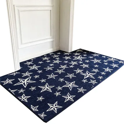 Европейский стиль мультфильм звезды ковер Коврик Прямоугольный черный синий красный домашний декоративные коврики