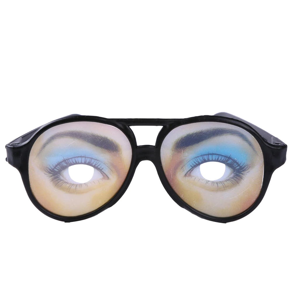 1 Pair of Glasses Portable Novelty Hilarious Disguise Eyeglasses Funny