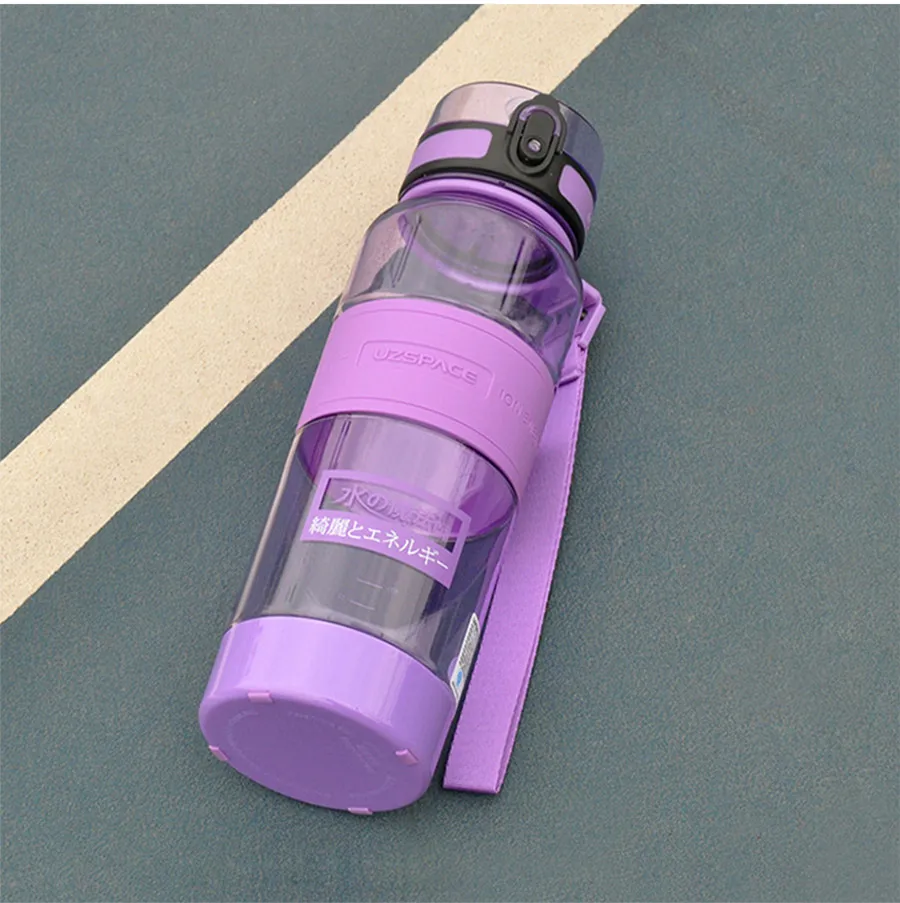 11UZSPACE 1000 ml Water Bottle Portable Leakproof Eco-friendly Sports Hiking Tea My Drink Bottle Large Capacity Kettle With filter