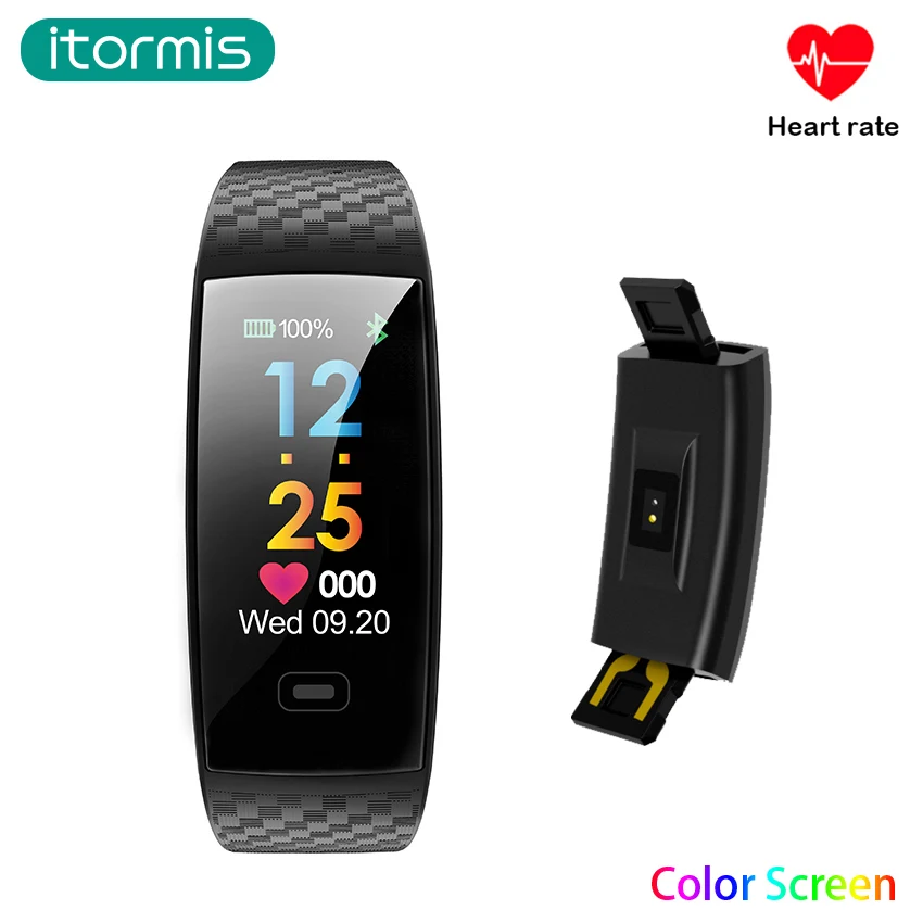

itormis Smart Wristband Fitness Bracelet Smart Sport Band with IP67 Waterproof Heart Rate Tracker Pedometer PK miband mi band 2