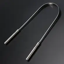 Скребок для языка из нержавеющей стали очиститель свежего дыхания с покрытием зубная щетка для языка Стоматологическая гигиена полости рта инструменты для ухода