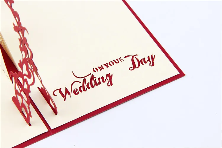  Ynaayu 1pcs Three -dimensional Greeting Card Hollow Card Wedding invitation Card For Wedding Party  - 32819453172