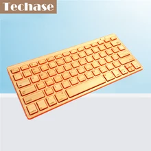 Techase Bluetooth клавиатура бамбука Беспроводной мини Teclado тонкий игровой Teclado сем деревянный Портативный Klavye для Xiaomi ноутбука