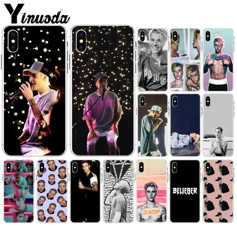 Yinuoda Justin Bieber Smart Cover Transparent Soft Shell Phone Case for Apple iPhone 8 7 6 6S Plus X XS MAX 5 5S SE XR Cover