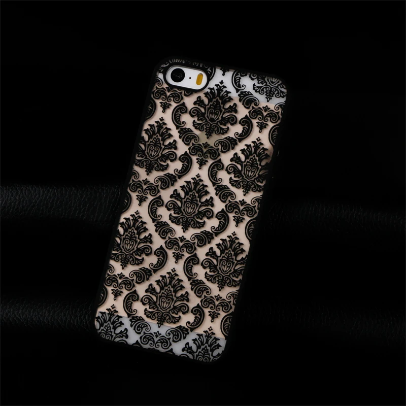 New Arrivals Grind arenaceous Phone Case Back Cover for iPhone 5 5S SE Cases Damask Vintage Flower Pattern Luxury Hard PC cases | Мобильные