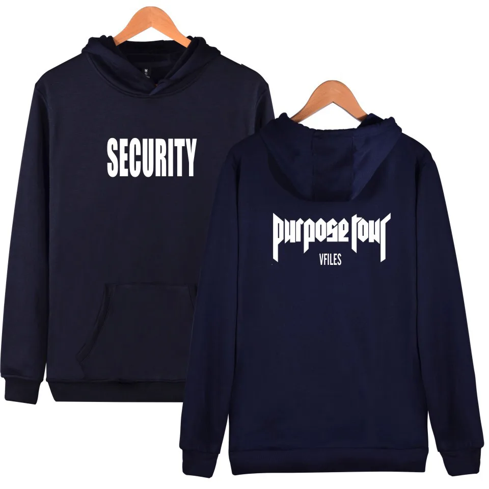 Aikooki Justin Bieber SECURTITY hoodies Spring Worm Fashion men Women Hooded Sweatshirt Couples Hoodies Plus Size Black Boy Coat