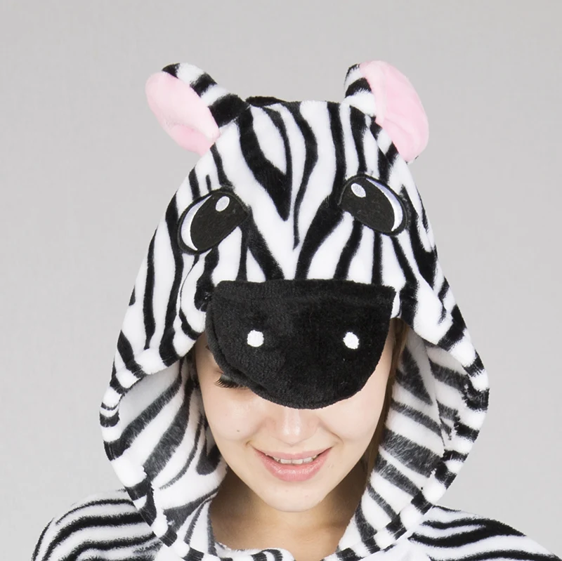 head of zebra pajamas