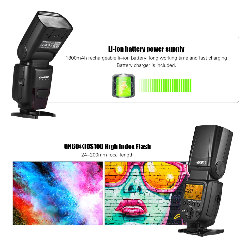 YONGNUO YN860Li Беспроводная вспышка Master Slave Speedlite+ YN560-TX II ручной триггер пульт дистанционного управления для Canon Nikon