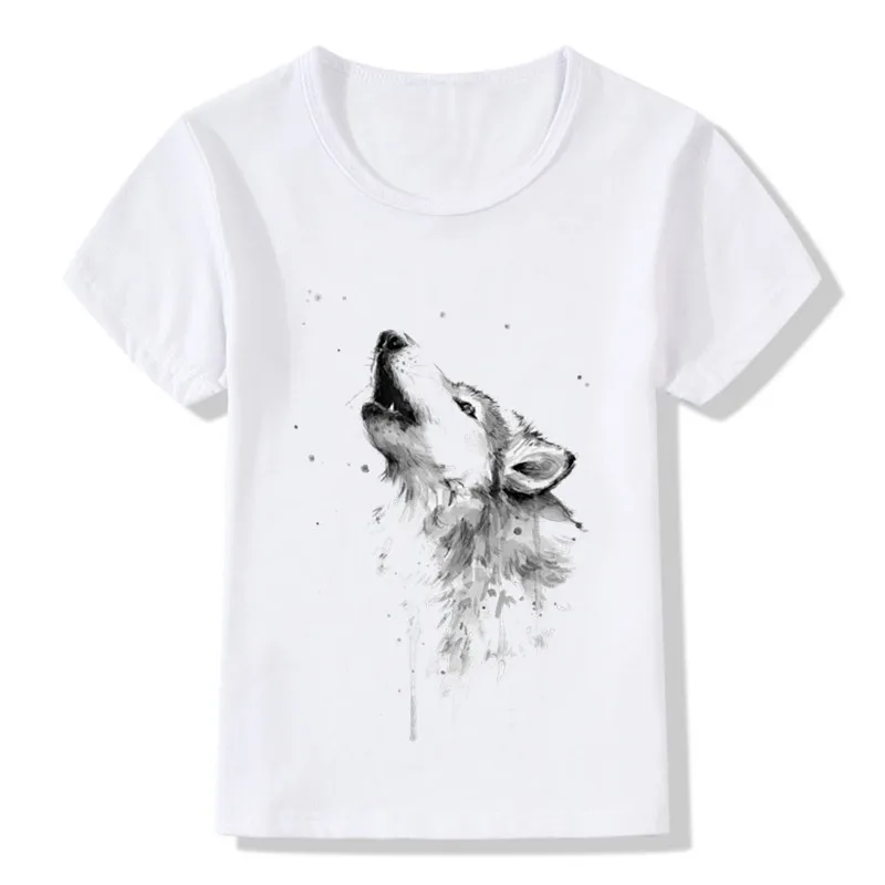 

new black wolf print tshirt family clothing wholesales and dropship