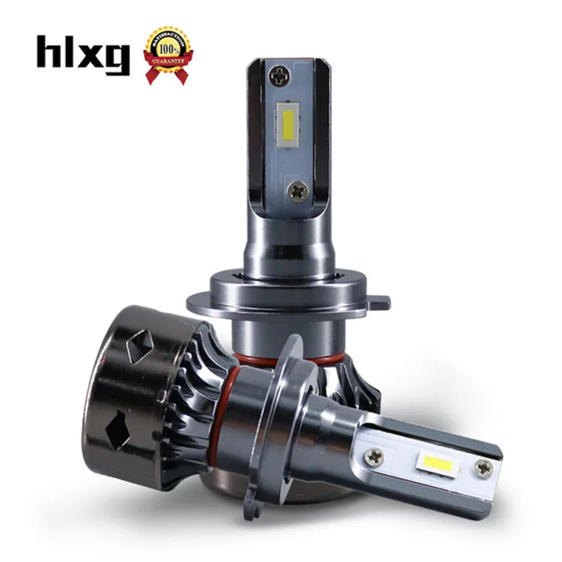 

Hlxg 2Pcs 6000K SMD Chips 12V led H7 canbus Anti EMC Car Headlight bulbs Mini H7 led for car 10000LM/Set 72W led automotivo