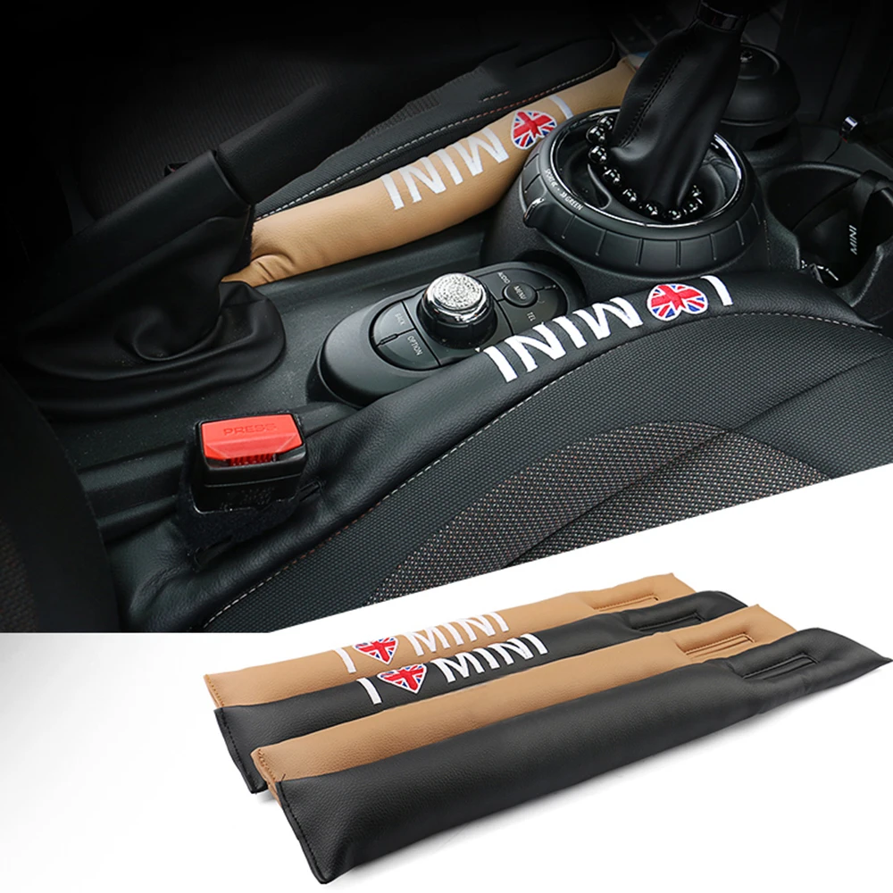 1pcs Universal Car Seat Gap Filler Embroidery PU Leather