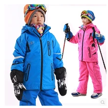 Новые брендовые Детские уличные куртки зимняя куртка+ жилет ветрозащитные и водонепроницаемые куртки для походов два предмета куртка для альпинизма