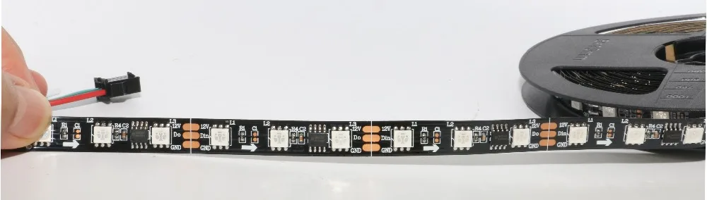 WS2811 WS2812 Светодиодные ленты умный светодиодный гирлянды светодиодные полосы пикселей 30/60/144 светодиодный s/m черный/белый печатных плат Водонепроницаемый диод гибкий неоновый светодиодный лента
