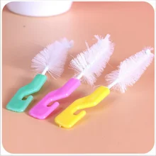 2 шт. щетка для детской бутылочки, чистящая вращающаяся губка, нейлоновая щетка, детские бутылочки для молока, бутылки для воды, инструмент для очистки